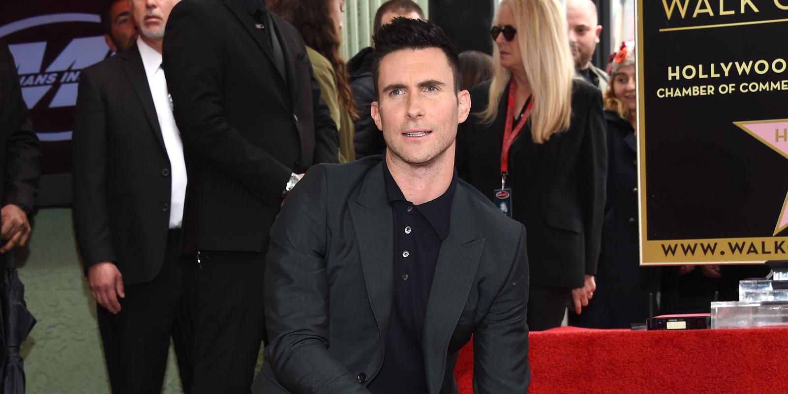 Celebrities at the Walk of Fame ceremony in honor of Adam Levine