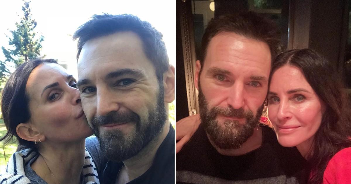 Composite photo of Courteney Cox and Johnny McDaid. 