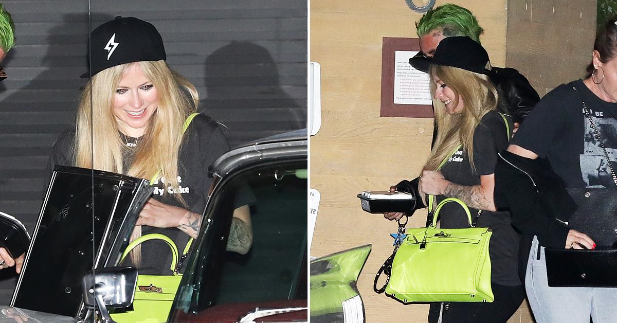 avril lavigne neon birken bag